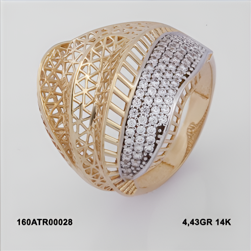160ATR00028 Sarı Altın 14 Ayar 4,42 Gr. Fantezi Yüzük