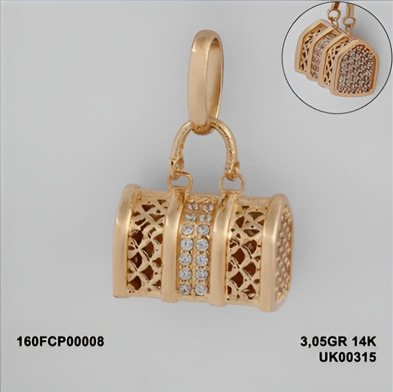 160FCP00008 Sarı Altın 14 Ayar 3,05 Gr. Kolye Ucu