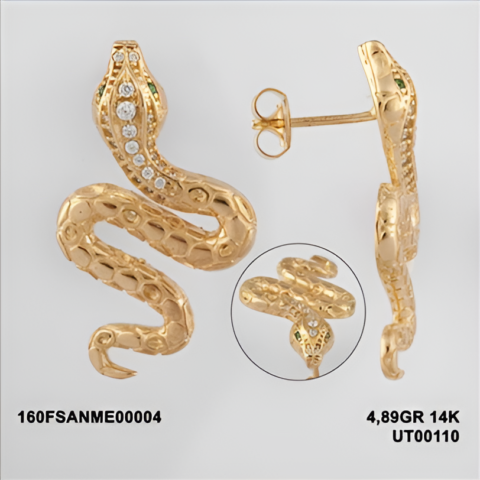 160FSANME00004 Sarı Altın 14 Ayar 4,89 Gr. Küpe