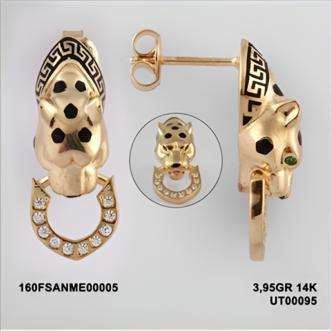 160FSANME00005 Sarı Altın 14 Ayar 3,95 Gr. Küpe