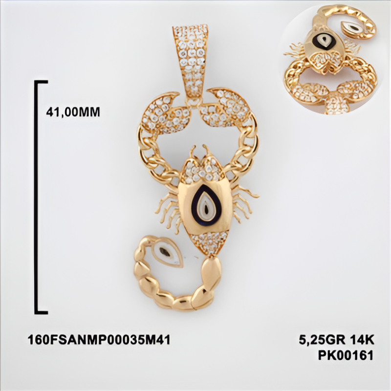 160FSANMP00035M41 Sarı Altın 14 Ayar 5,25 Gr. Kolye Ucu