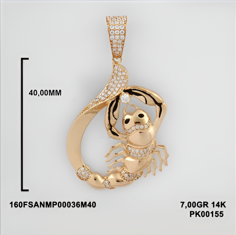160FSANMP00036M40 Sarı Altın 14 Ayar 7,00 Gr. Kolye Ucu