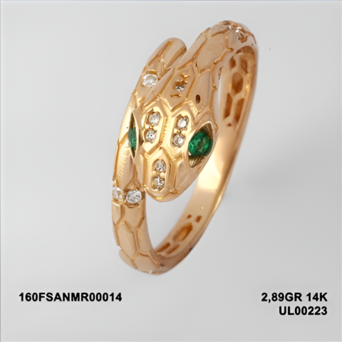 160FSANMR00014 Sarı Altın 14 Ayar 2,89 Gr. Yüzük