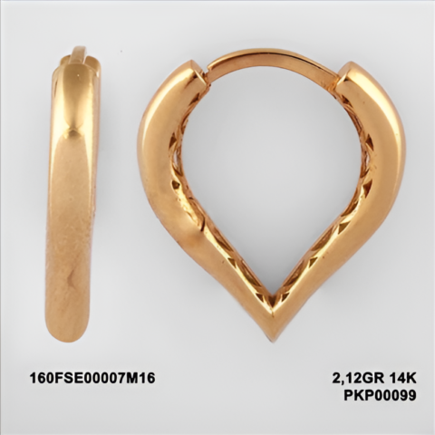 160FSE00007M16 Sarı Altın 14 Ayar 2,12 Gr. Küpe