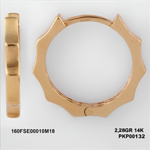 160FSE00010M18 Sarı Altın 14 Ayar 2,28 Gr. Küpe