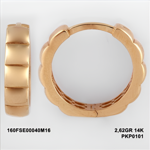 160FSE00040M16 Sarı Altın 14 Ayar 2,62 Gr. Küpe