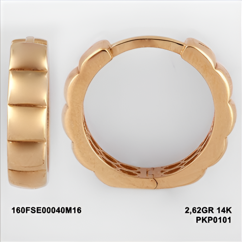 160FSE00040M16 Sarı Altın 14 Ayar 2,62 Gr. Küpe