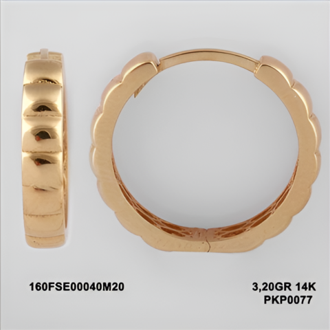 160FSE00040M20 Sarı Altın 14 Ayar 3,2 Gr. Küpe