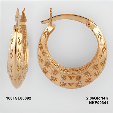 160FSE00092 Sarı Altın 14 Ayar 2,06 Gr. Küpe