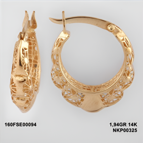 160FSE00094 Sarı Altın 14 Ayar 1,94 Gr. Küpe