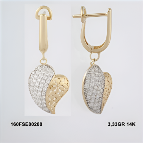 160FSE00200 Sarı Altın 14 Ayar 3,33 Gr. Küpe