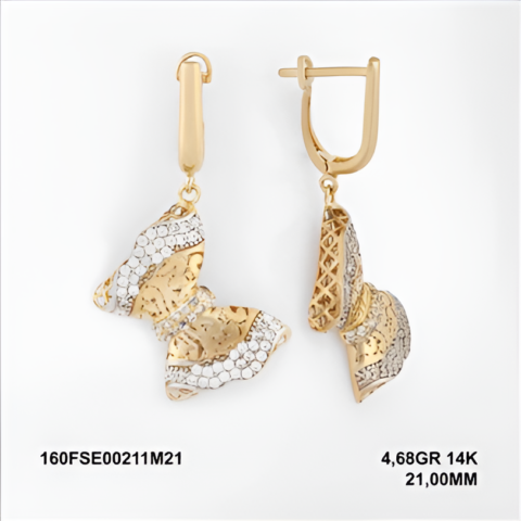160FSE00211M21 Sarı Altın 14 Ayar 4,68 Gr. Küpe