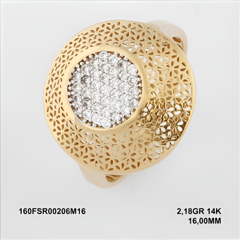 160FSR00206M16 Sarı Altın 14 Ayar 2,18 Gr. Yüzük