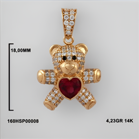 160HSP00008 Kırmızı Altın 14 Ayar 4,23 Gr. Kolye Ucu