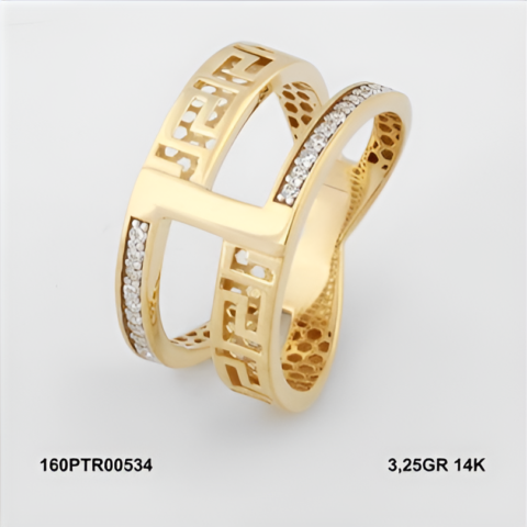 160PTR00534 Sarı Altın 14 Ayar 3,25 Gr. Yüzük