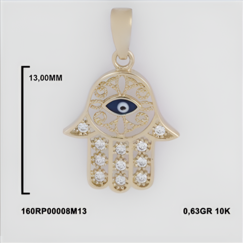 160RP00008M13 Sarı Altın 14 Ayar 0,63 Gr. Kolye Ucu
