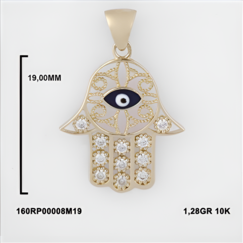 160RP00008M19 Sarı Altın 14 Ayar 1,28 Gr. Kolye Ucu