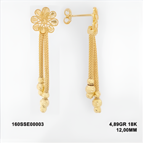 160SSE00003M12 Sarı Altın 14 Ayar 4,89 Gr. Küpe