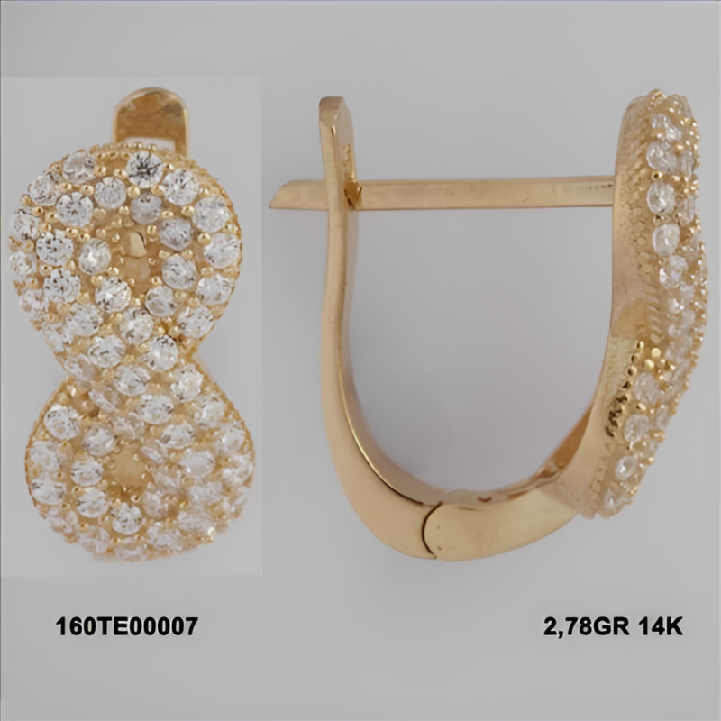 160TE00007 Sarı Altın 14 Ayar 2,78 Gr. Küpe