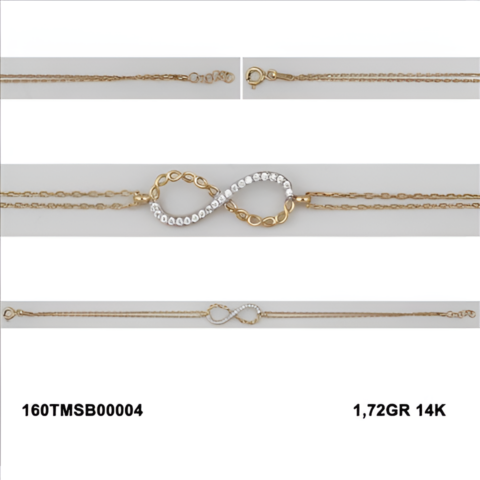 160TMSB00004 Sarı Altın 14 Ayar 1,72 Gr. Bileklik