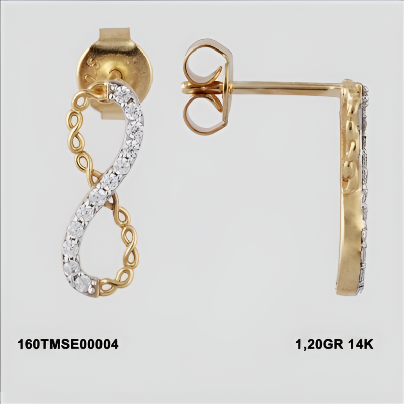 160TMSE00004 Sarı Altın 14 Ayar 1,2 Gr. Küpe
