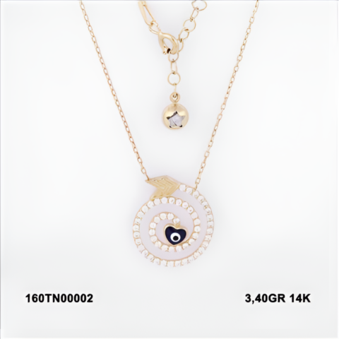 160TN00002 Sarı Altın 14 Ayar 3,4 Gr. Gerdanlık