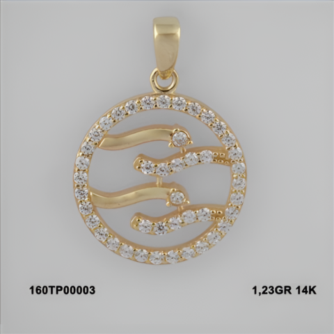160TP00003 Sarı Altın 14 Ayar 1,23 Gr. Kolye Ucu