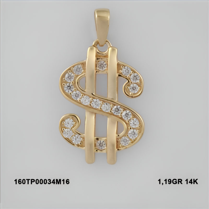 160TP00034M16 Sarı Altın 14 Ayar 1,19 Gr. Kolye Ucu